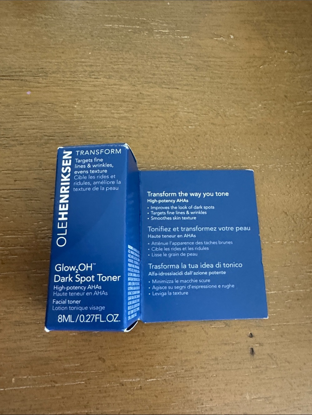 Ole Henriksen Glow2OH Dark Spot Toner - Royal Blue Packaging